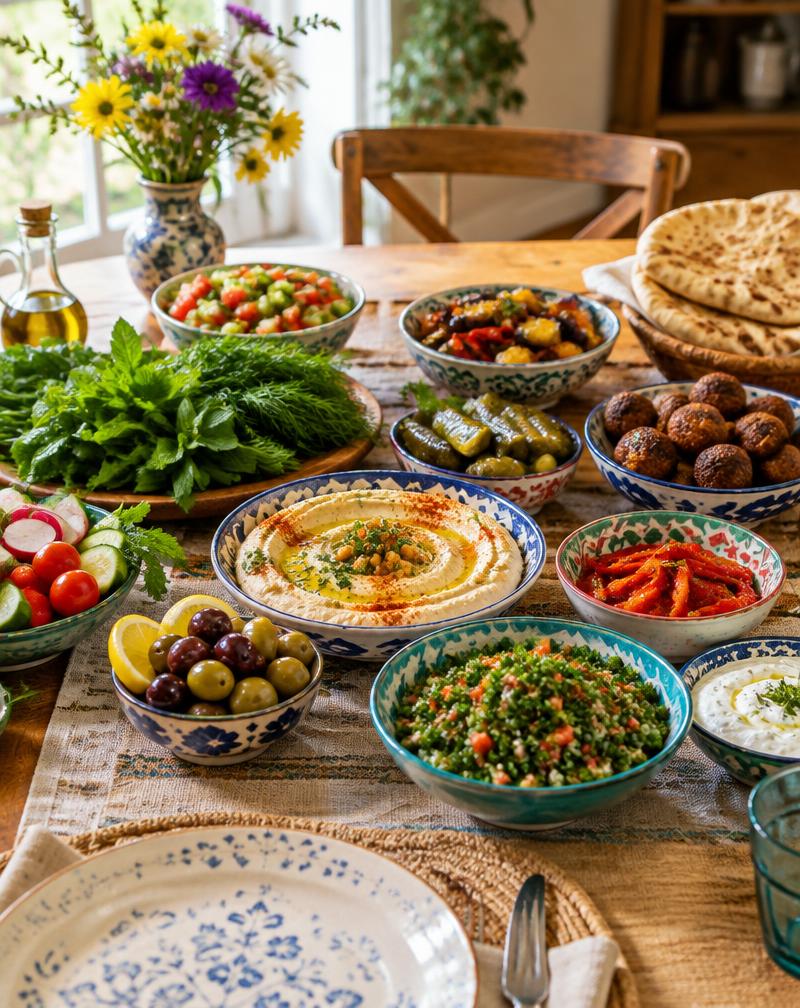 Grande table mezze à la Madeleine